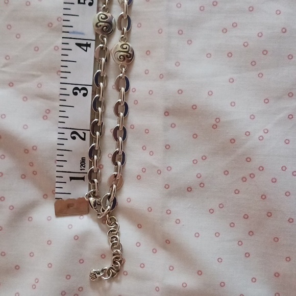 Brighton Modern Love Round Disc Long Silver Chain Necklace - Picture 3 of 6